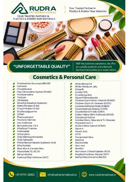 Cosmetic and personal care brochure cover
