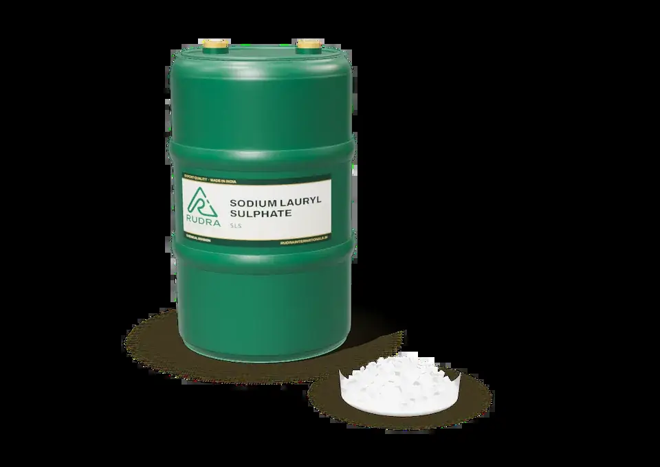 Sodium Lauryl Sulphate (SLS) in a Rudra International drum